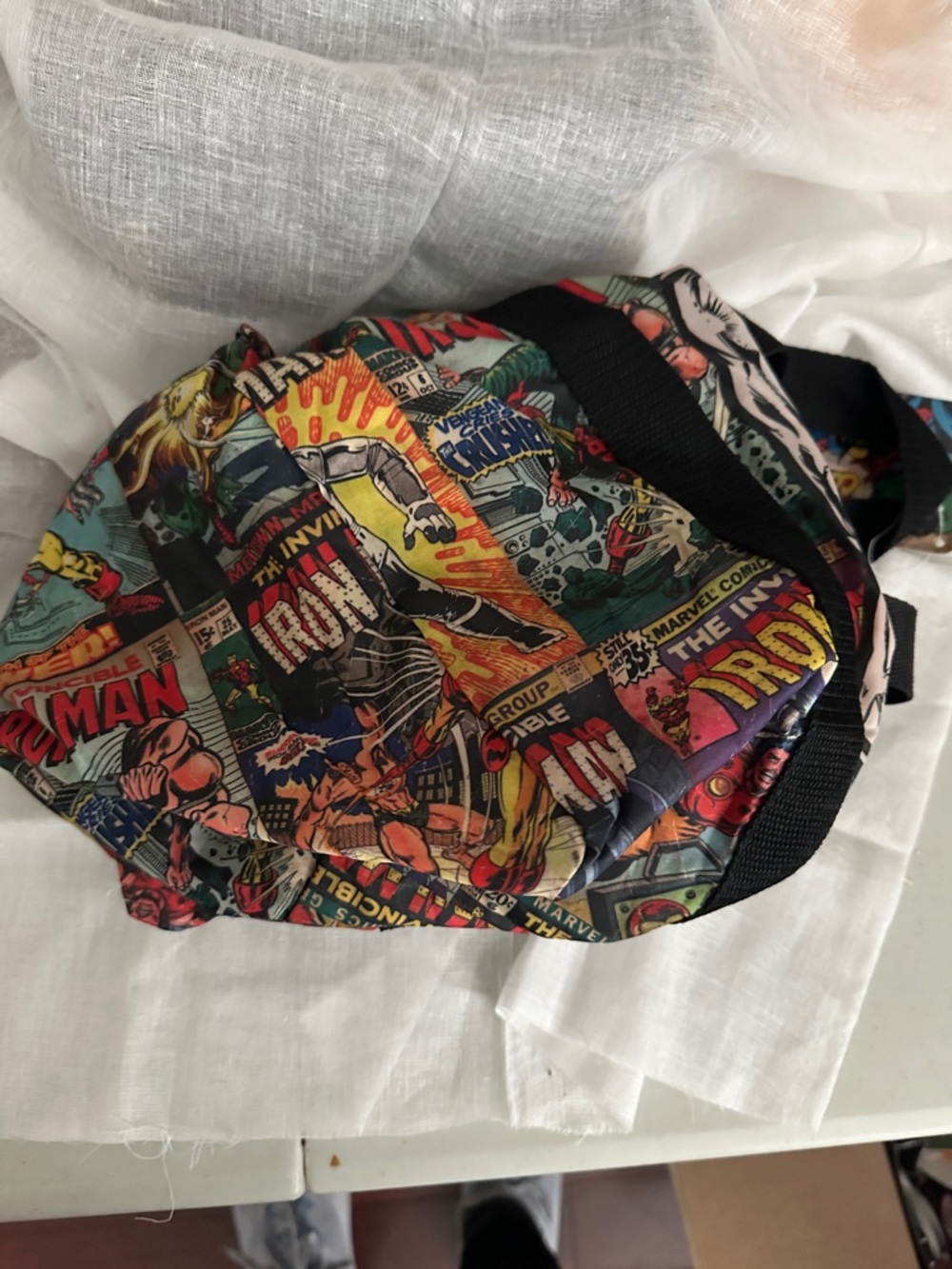 Marvel Iron Man Comic Print Duffel Bag - Red, Yellow, Blue, Black NWT - Picture 16 of 16